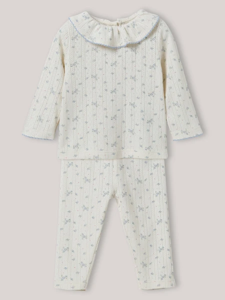 Pyjama en pointelle Bébé - Coton biologique