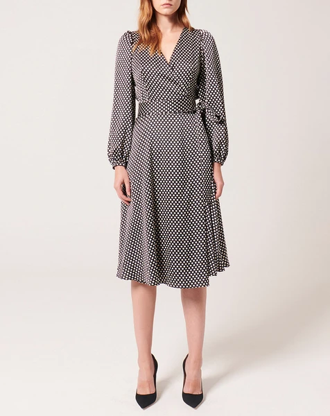 Robe Ravane imprimée noire