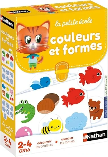 Nathan - La Petite Ecole - Découvrir les Couleurs, Associer les Formes - Jeu Educatif - Coffret Avec 6 Jeux Progressifs - Pour Enfants à partir de 2 ans