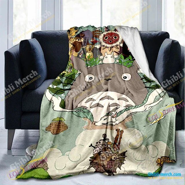 Totoro Inspired Blanket For Sale New Arrivals 2024 | Ghibli Merch Store