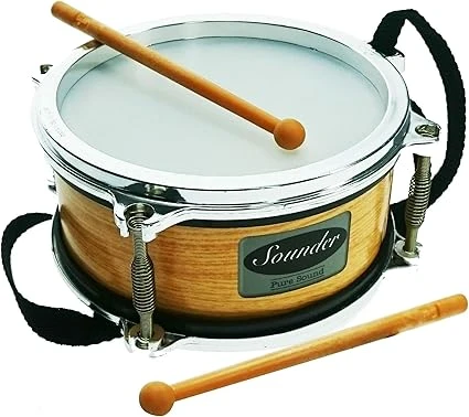 REIG 733 - Tambour clair Sounder avec baguettes et sangle, enfants de 18 ans et plus, 19 x 19 x 8 cm