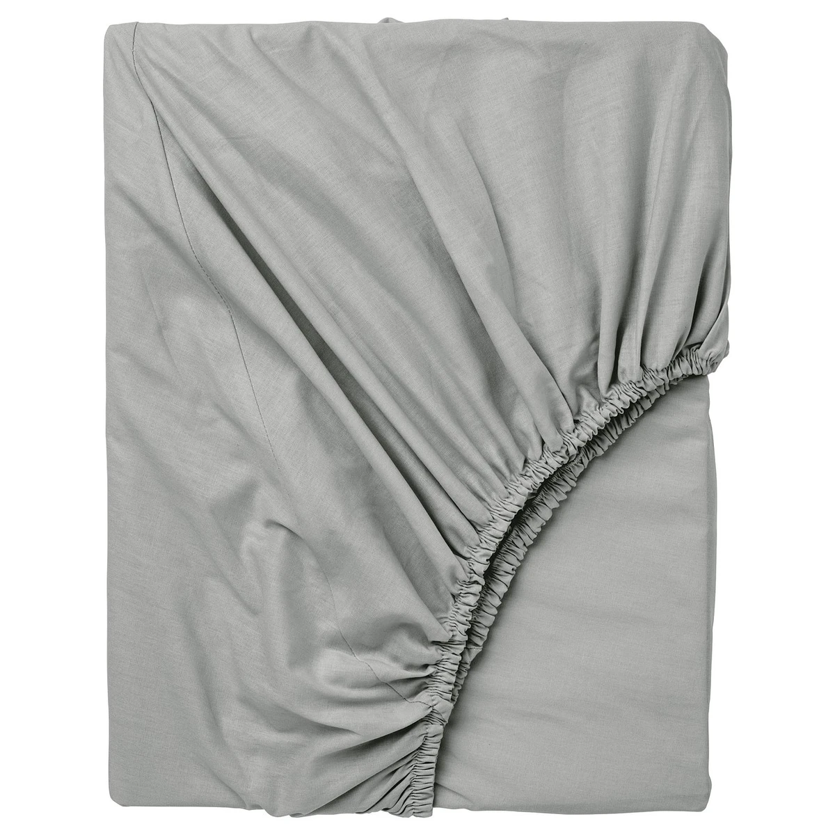 DVALA Drap housse - gris clair 140x200 cm