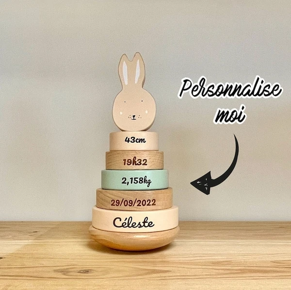 Personalized Bunny Ring Tower