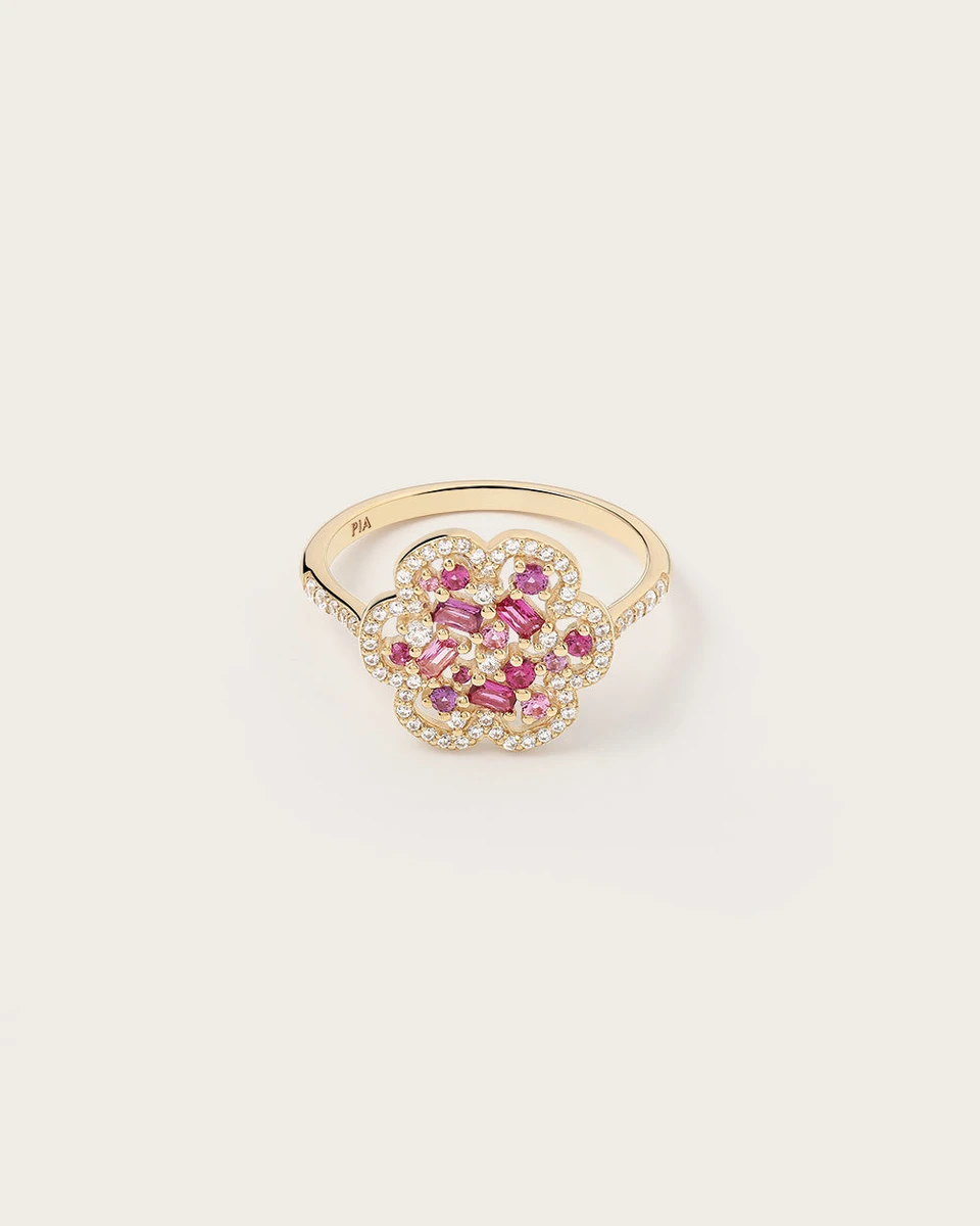 Bague Flora Prune
