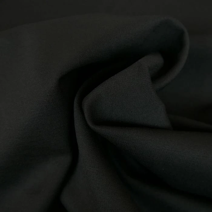 Tissu jersey punto lourd viscose vert noir - tissu couture mercerie