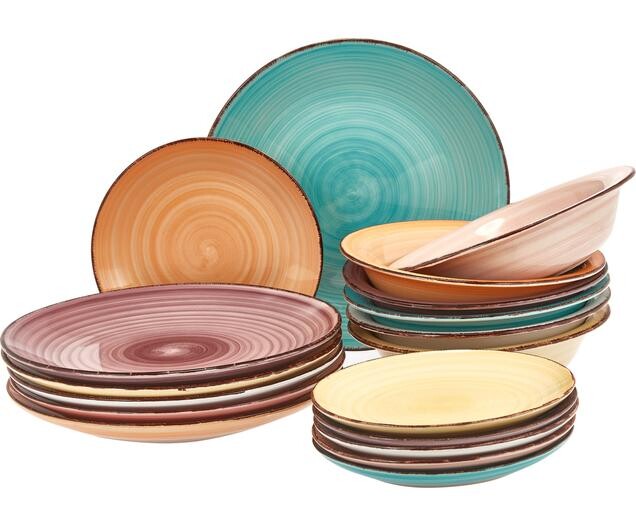 Service de table pastel Baita, 6 personnes (18 élém.)