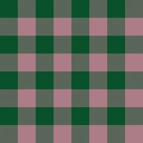 JP27 - Rustic Raspberry and Pine Green Fabric | Spoonflower