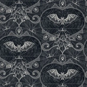 Gothic Lace-Bats-black Fabric | Spoonflower