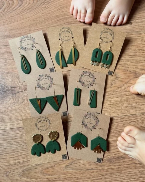 Des boucles d’oreilles du petit atelier de Mari'A