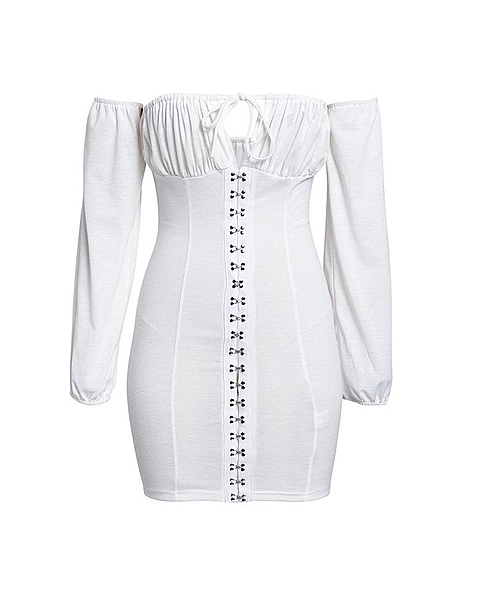 Robe lacets blanc
