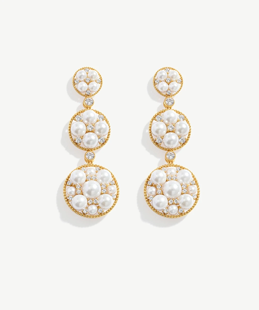 Bouquet Pearl Drop Earrings