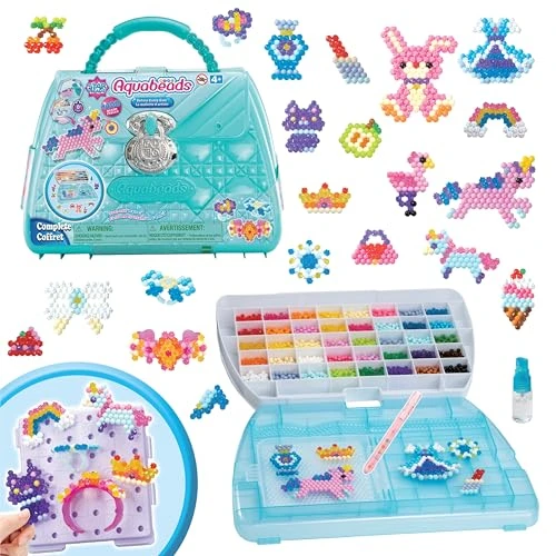 Aquabeads Étui de transport de luxe, kit complet de perles pour loisirs créatifs pour enfants, plus de 1 400 perles
