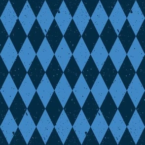 Gritty Harlequin (2 blue) Fabric | Spoonflower