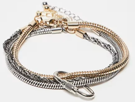 Reclaimed Vintage - Lot de bracelets unisexes en métaux variés