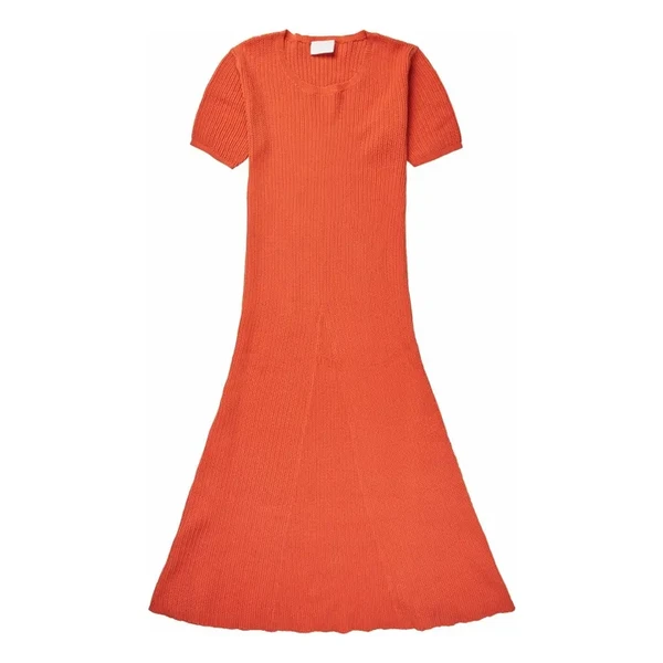 Robe Côtelée Coton Bio - Collection Femme | Orange