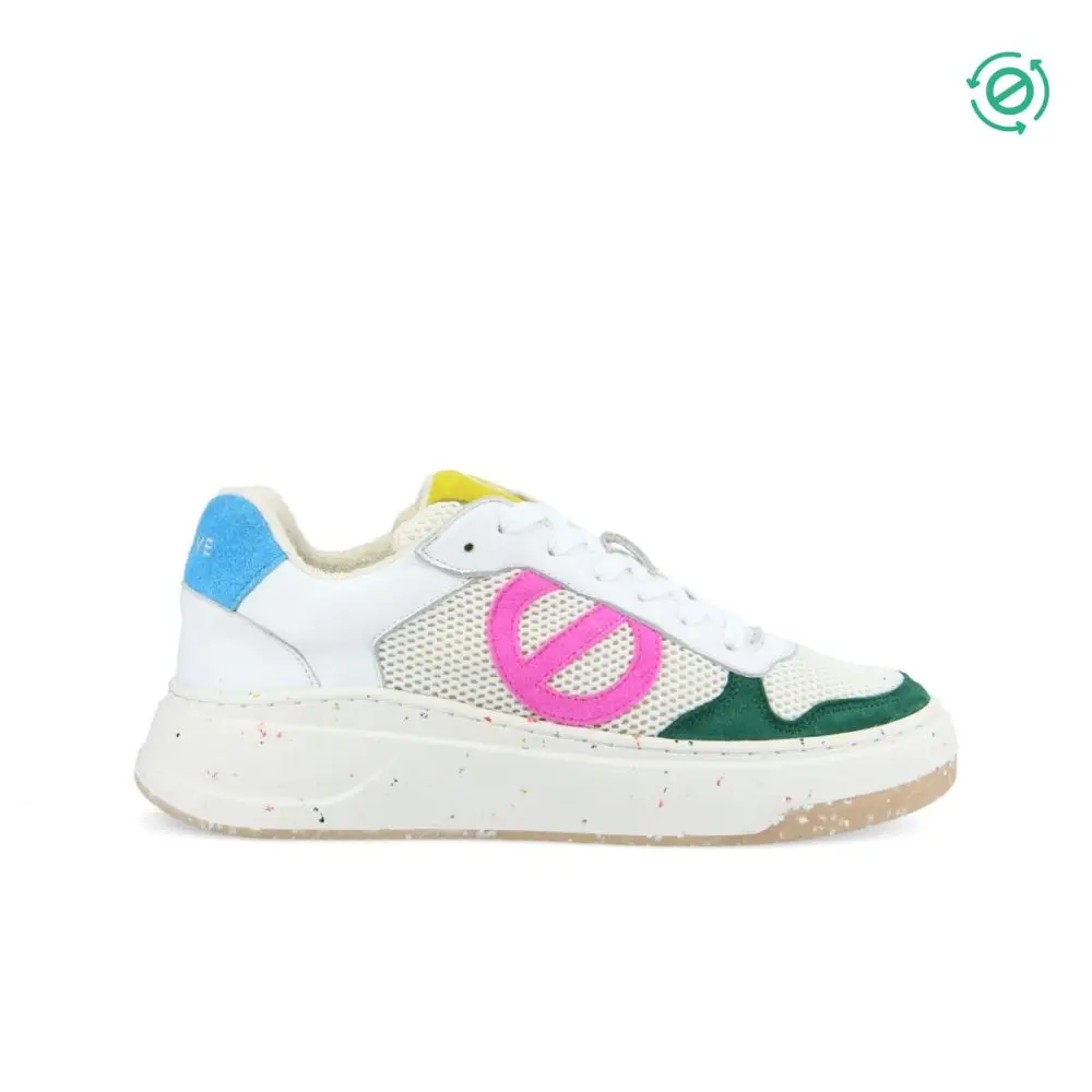 BRIDGET SNEAKER - GRAIN/RIVA/SUED - WHITE/PINK