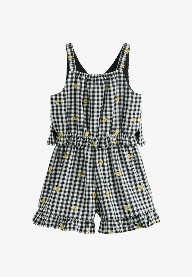 Next REGULAR FIT - BUTTON THROUGH - Combinaison - black and white gingham/noir - ZALANDO.FR