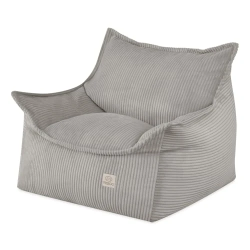 MISIOO Fauteuil Roya Cord - Fauteuil pour chambre d'enfant - Pouf souple pour enfant - Fauteuil de sol - En velours côtelé de qualité supérieure Oeko-Tex - 80 x 73 x 58 cm
