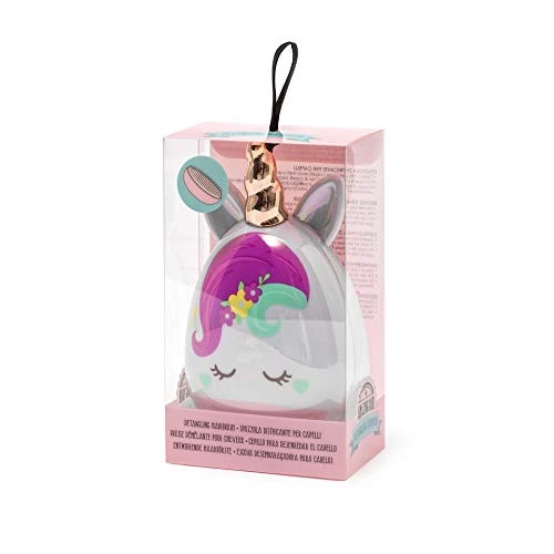 Legami - Brosse à Cheveux Démêlante, 6,8x,5 cm, Cheveux Etonnants, Thème O, Démêle chaque Nœud sans Tirer, Arracher ou Abîmer les Cheveux, Dents Flexibles de Différentes Hauteurs, Licorne