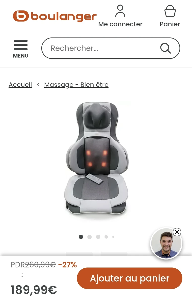 Siège massant chauffant ESSENTIELB EDM5 Eden prestige