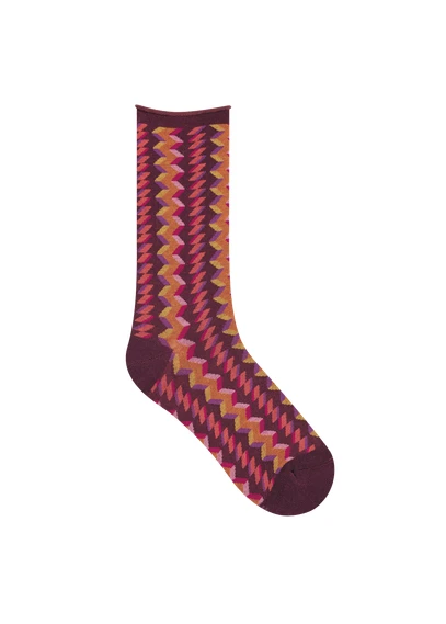 Chaussettes imprimées en coton mélangé | Violet