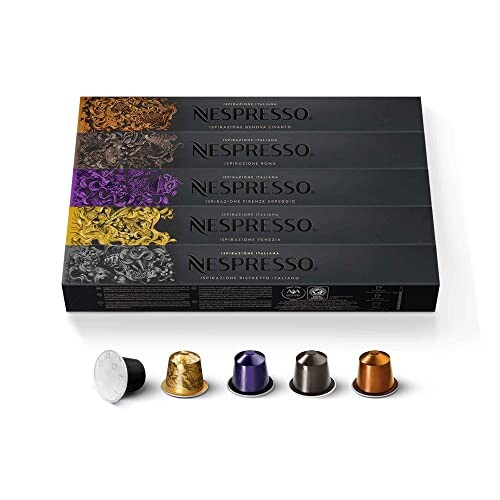 Nespresso Original - Assortiment Ispirazione Italiana 50 Capsules - 10x Venezia, 10x Ristretto, 10x Arpeggio, 10x Roma, 10x Livanto