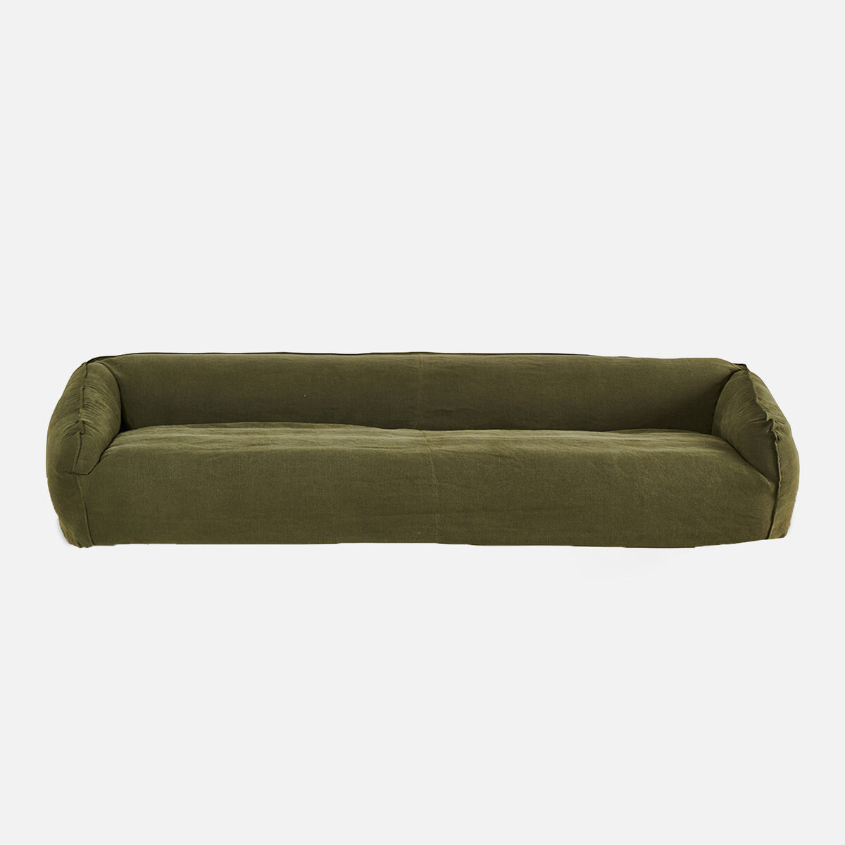 Giada sofa - four seater - cotton - khaki green