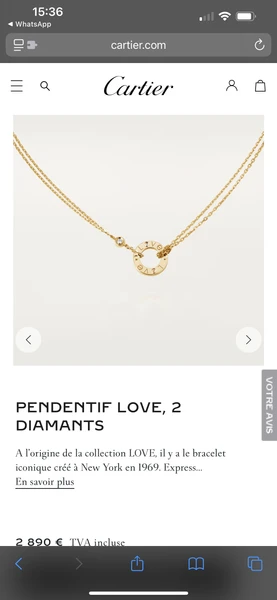 Collier #LOVE# 2 diamants