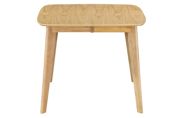 Table à manger extensible scandinave carrée placage chêne L90-130 cm LEENA - Miliboo