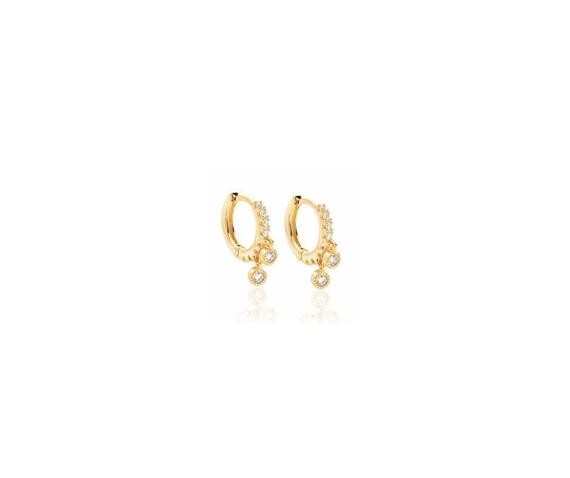 Small cz hoop earrings, Dangle Tiny hoops, hoop earrings, Dainty hoops, Huggie hoops, Thin hoops, Minimalist earrings, Minimal jewelry