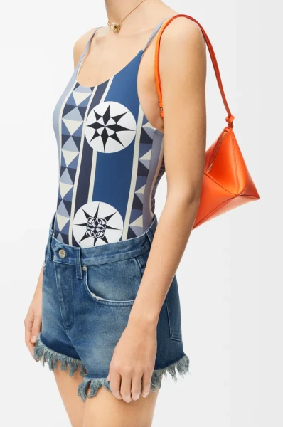 Puzzle Fold pouch en cuir de veau nappa brillant