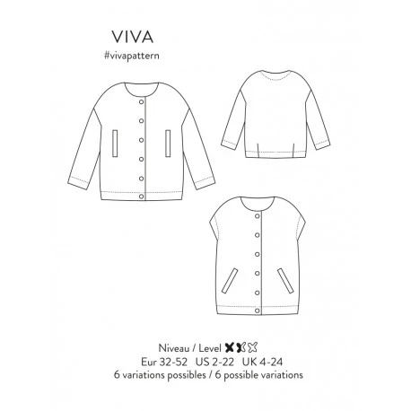 Patron Atelier Scämmit Veste - Viva
