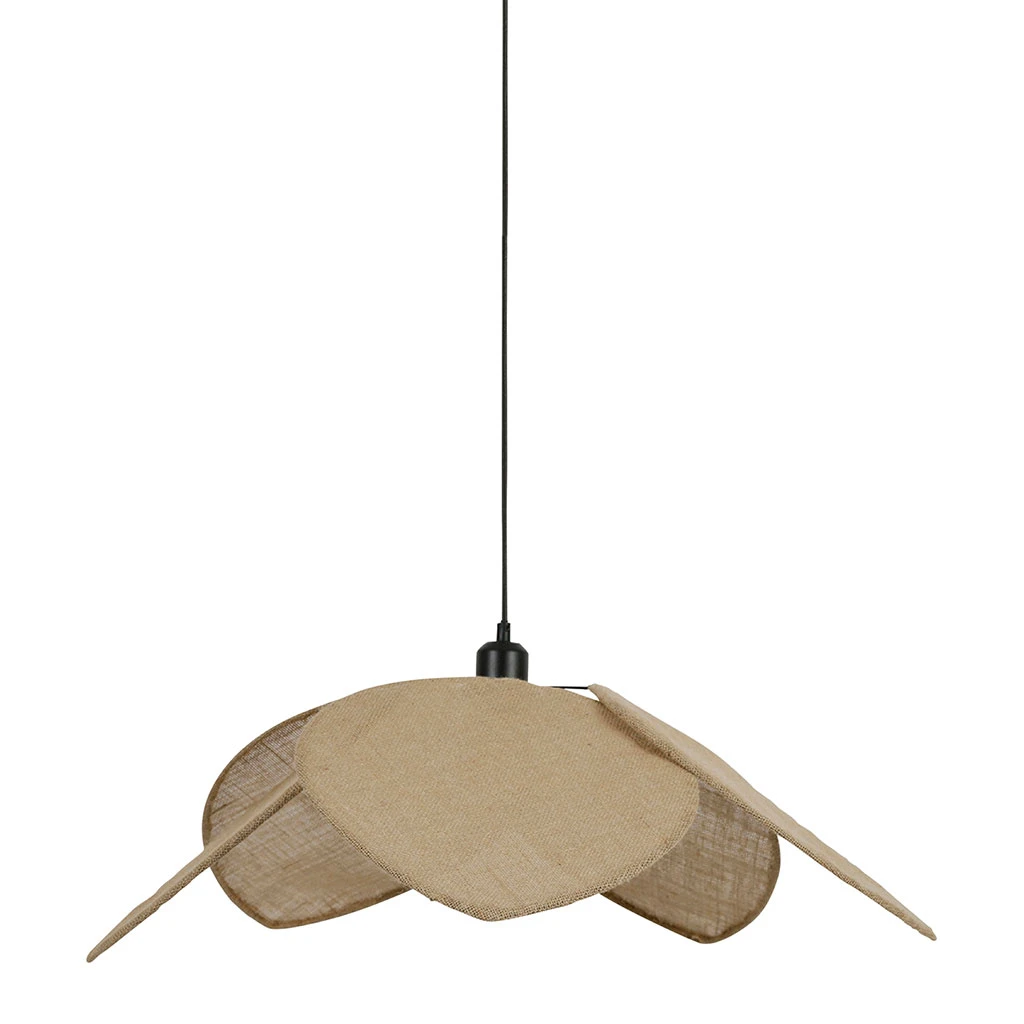 Suspension japandi en jute couleur lin naturel d70cm