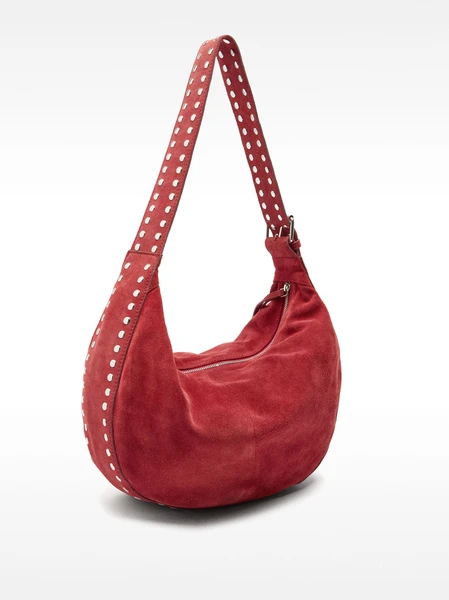 Sac bandoulière en cuir avec clous Marron Clair | Parfois France
