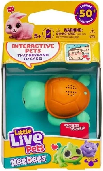 Little Live Pets Lil' Needees Elk Toy Petits animaux de poche interactifs avec sons et réactions