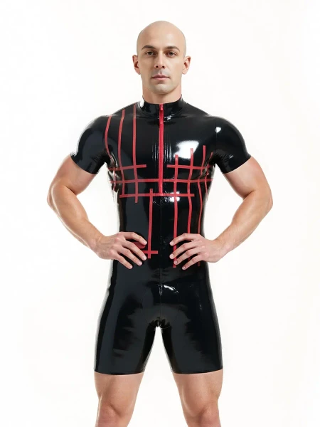 Combinaison de surf en latex Grid-Lock pour homme