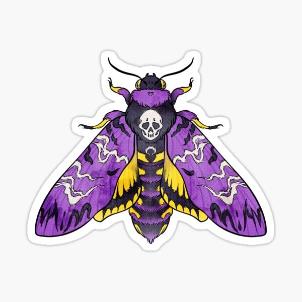 Pride Moth : non binaire | Sticker