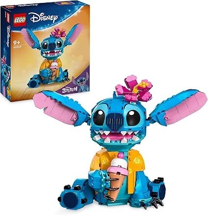 LEGO ǀ Disney Stitch - Jouet de Construction - Figurine à Exposer avec Cornet de Glace & Fleur - Décoration de Noël - Idée Cadeau pour Fille ou Garçon dès 9 Ans et Fans du Film Lilo & Stitch 43249