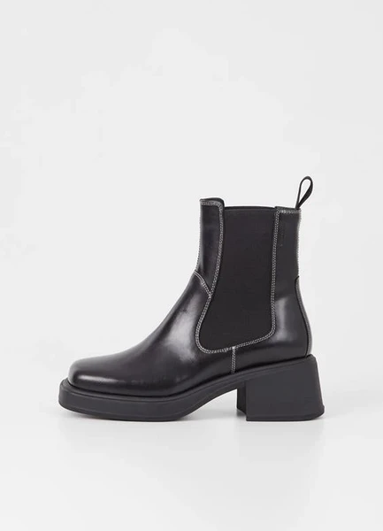 Bottines en cuir certifié | noir "dorah - black white" Vagabond