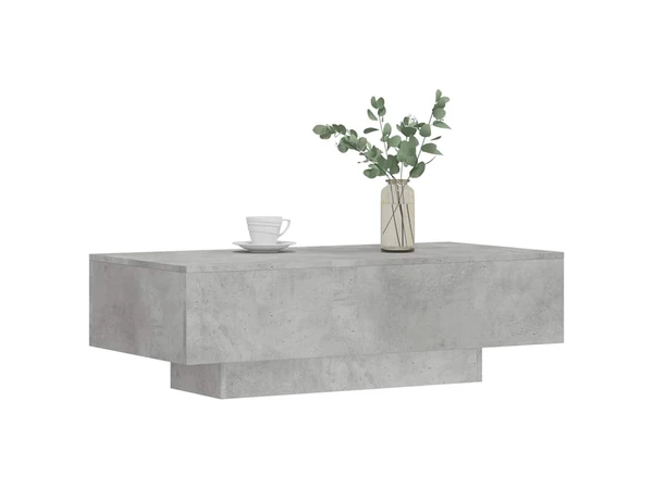 Vidaxl table basse gris béton 100x49,5x31 cm bois d'ingénierie