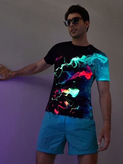 SHEIN T-shirt à imprimé réfléchissant