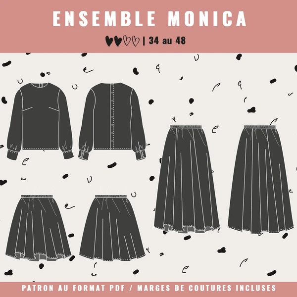 Patron de couture ensemble MONICA | Pretty Mercerie
