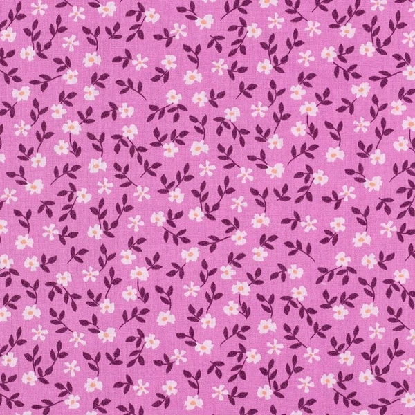 GOTS Popeline coton Streublümchen | Poppy Fabrics – rose vif/blanc - Idéal pour Décoration pour enfants