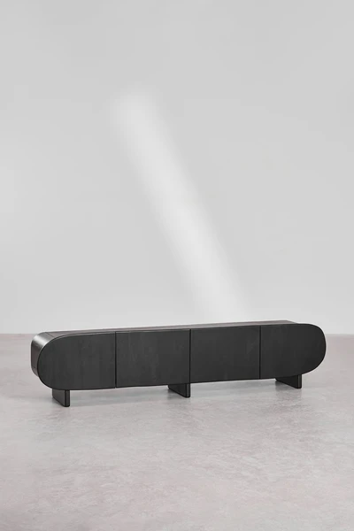 Meuble TV 220x40 cm en bois de manguier Agathe