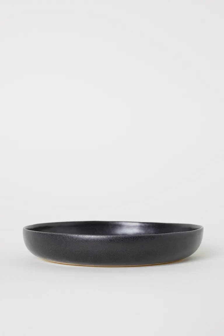 Assiette creuse en grès - Gris anthracite - Home All | H&M FR