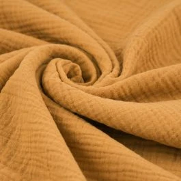 Tissu double gaze Gaby miel