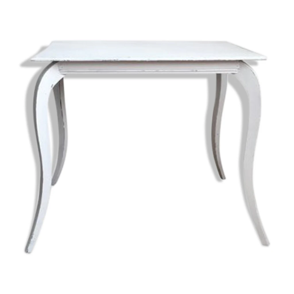 Table console patine blanche Shabby