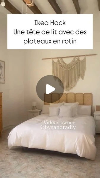 Hellø Blogzine sur Instagram: "On adore cet Ikea Hack super simple pour créer une tête de lit en rotin originale et à petit prix, simplement avec ces plateaux en bambou Ikea ! Une idée de @bysandradiy
© Crédit video 🎥 @bysandradiy
.
.
.
#ikeahack #bestikeahack #tetedelitrotin #tetedelit #tetedelitdiy"