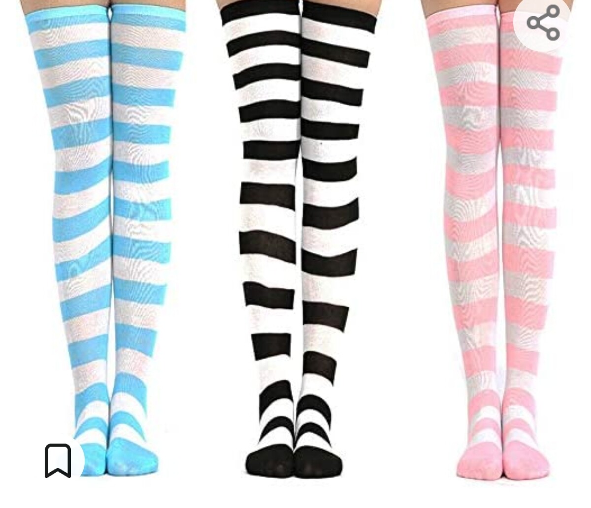 Chaussettes hautes rayées 
