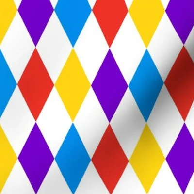 Happy Harlequin | Primary | Medium Fabric | Spoonflower